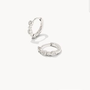 Kendra Scott Silver Crystal Hoop Earrings